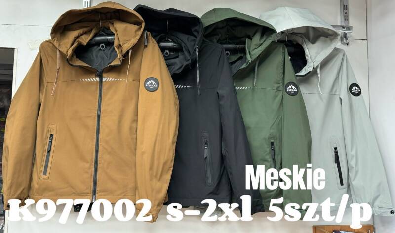 Kurtka męska cienka Roz S-2XL, 1 Kolor Paczka 5 szt